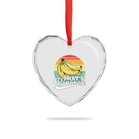 That's Bananas Heart Crystal Glass Ornament Funny Banana Lover Saying - Wonder Print Shop