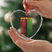 The 7 Principles Of Kwanzaa Heart Crystal Glass Ornament Kinara Candles African Heritage - Wonder Print Shop