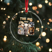 The Big Five South Africa Crystal Glass Ornament Elephant Lion Rhino Buffalo Leopard Animals Safari Wildlife TS02