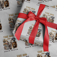 The Big Five South Africa Wrapping Paper Roll Elephant Lion Rhino Buffalo Leopard Animals Safari Wildlife - Wonder Print Shop