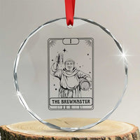 The Brewmaster Tarot Card Crystal Glass Ornament Vintage Craft Beer Monk Brewery Art