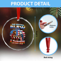 The British Blew A Thirteen Colony Lead 0-13 Lion vs Eagle Crystal Glass Ornament Chess Match Patriotic 4th of July Funny History Graphic