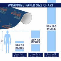 The Cool Dad Wrapping Paper Roll Fathers Day Gifts - Wonder Print Shop