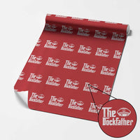 The Dockfather Wrapping Paper Roll Funny Boat Captain Dad Boating Humor Father's Day