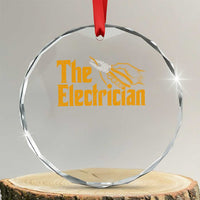 The Electrician Crystal Glass Ornament Vintage Wire Stripper Pliers Graphic