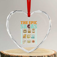 The Epic Sagas Ancient Greek Mythology Graphic Heart Crystal Glass Ornament Odysseus Journey Odyssey History Lover Gift