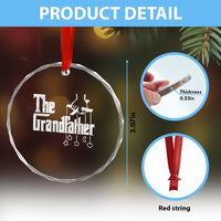 The Grandfather Crystal Glass Ornament Funny Grandpa Italian Mafia Style Father's Day