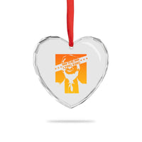 The Lying King Political Satire Heart Crystal Glass Ornament Funny Bold Sarcastic Statement Gift