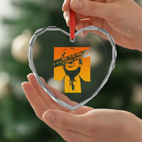 The Lying King Political Satire Heart Crystal Glass Ornament Funny Bold Sarcastic Statement Gift
