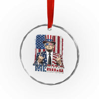 The Nations Leader US 250th Anniversary Crystal Glass Ornament Funny 4th of July 1776 2026