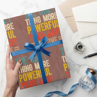 The Only Thing More Powerful Than Hate Is Love Wrapping Paper Roll Bold Retro Typography Bunny Inspirational Quote