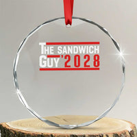 The Sandwich Guy 2028 Crystal Glass Ornament Political Parody TS02