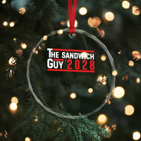 The Sandwich Guy 2028 Crystal Glass Ornament Political Parody TS02