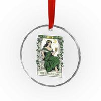 The Sassy Lass Tarot Card Crystal Glass Ornament Funny St Patrick's Day TS02