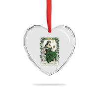 The Sassy Lass Tarot Card Heart Crystal Glass Ornament Funny St Patrick's Day - Wonder Print Shop