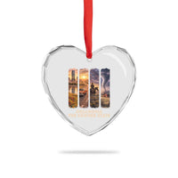 The Sooner State Pride Heart Crystal Glass Ornament Gift for Oklahomans