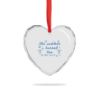 The Summer I Turned Ten Funny 10th Birthday Est 2016 Heart Crystal Glass Ornament Summer Coastal Birthday Seashell Bow