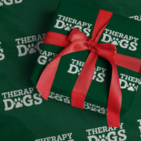 Therapy Dog Wrapping Paper Roll Classic Retro Varsity Vintage Pet Partners - Wonder Print Shop