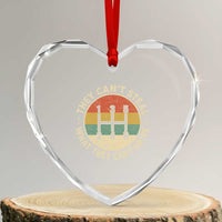 They Can't Steal What They Can't Drive Heart Crystal Glass Ornament Funny Stick Shift Manual Car