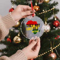 They Not Like Us Juneteenth 1865 Crystal Glass Ornament Afrocentric Africa Map Black Pride TS02