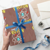 Think Like A Proton Stay Positive Wrapping Paper Roll Funny Science - Wonder Print Shop