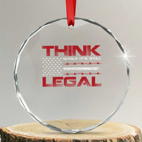 Think While It's Still Legal Crystal Glass Ornament Patriotic Flag TS10
