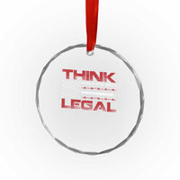 Think While It's Still Legal Crystal Glass Ornament Patriotic Flag TS10