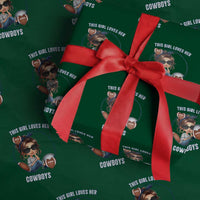 This Girl Loves Her Cowboys Wrapping Paper Roll Game Day Gift For Fans - Wonder Print Shop