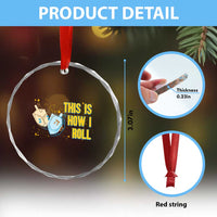 This Is How I Roll Crystal Glass Ornament Jewish Holiday Dreidel Gift TS12