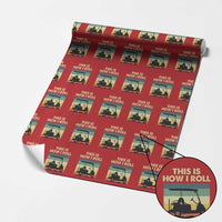 This Is How I Roll Golf Cart Retro 70s 80s Wrapping Paper Roll Vintage Golfing Lover Golfer Country Club Lifestyle