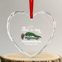 This Is My Christmas Movie Watching Heart Crystal Glass Ornament Vintage Xmas Tree Car - Wonder Print Shop