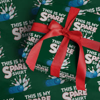 This Is My Spare Shirt Wrapping Paper Roll Bowling Pun Gift - Wonder Print Shop