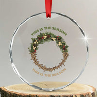 This Is The Season This Is The Reason Christian Xmas Crystal Glass Ornament TS11