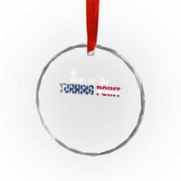 This is The Turning Point Crystal Glass Ornament Patriotic American Flag Graphic TS02