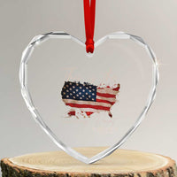 This Is The Turning Point Heart Crystal Glass Ornament Patriotic American Map Vintage USA Flag - Wonder Print Shop