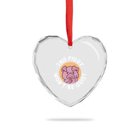 This Piggy Wont Be Quiet Heart Crystal Glass Ornament Funny Political Humor Pig Meme - Wonder Print Shop