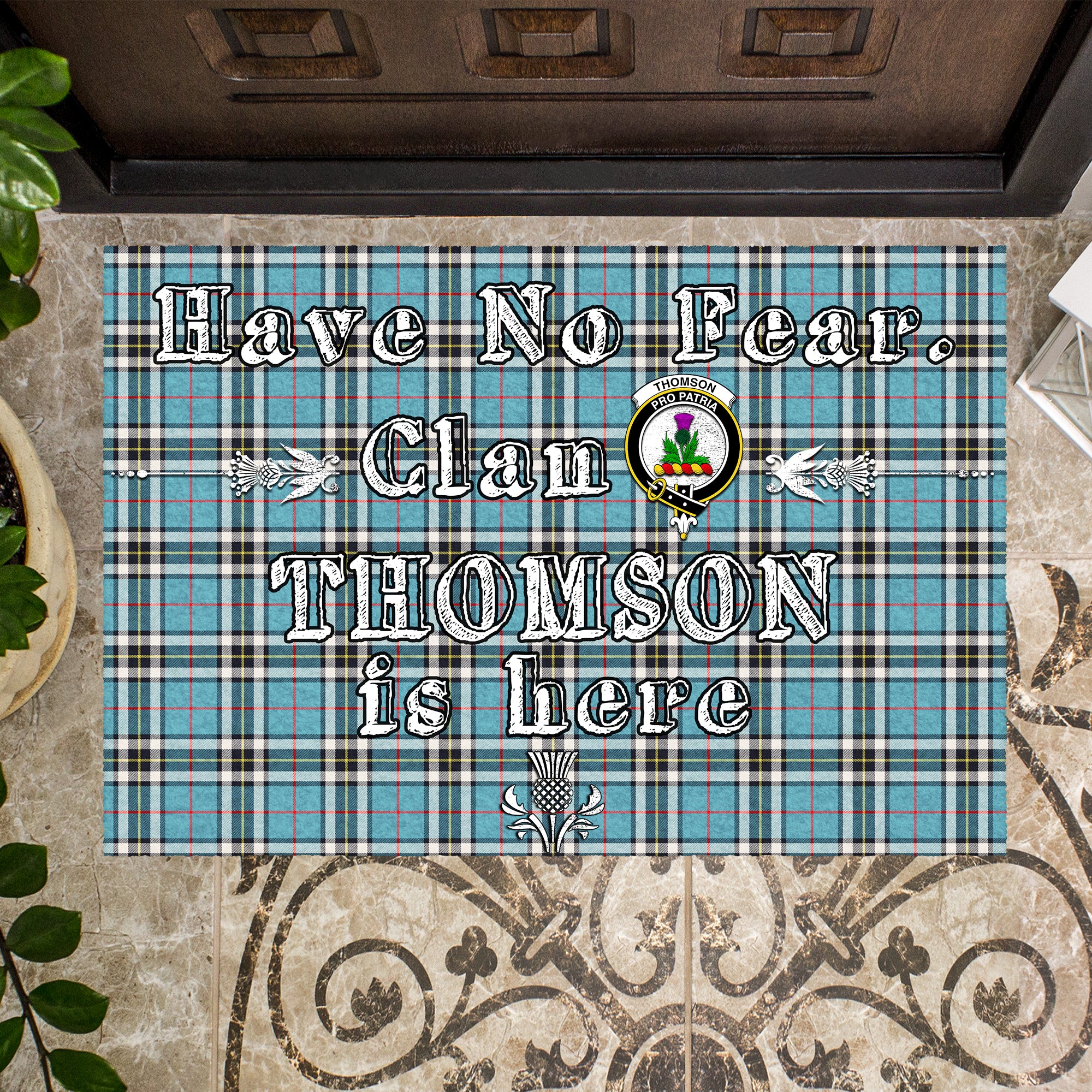 thomson-clan-tartan-door-mat-family-crest-have-no-fear-tartan-door-mat