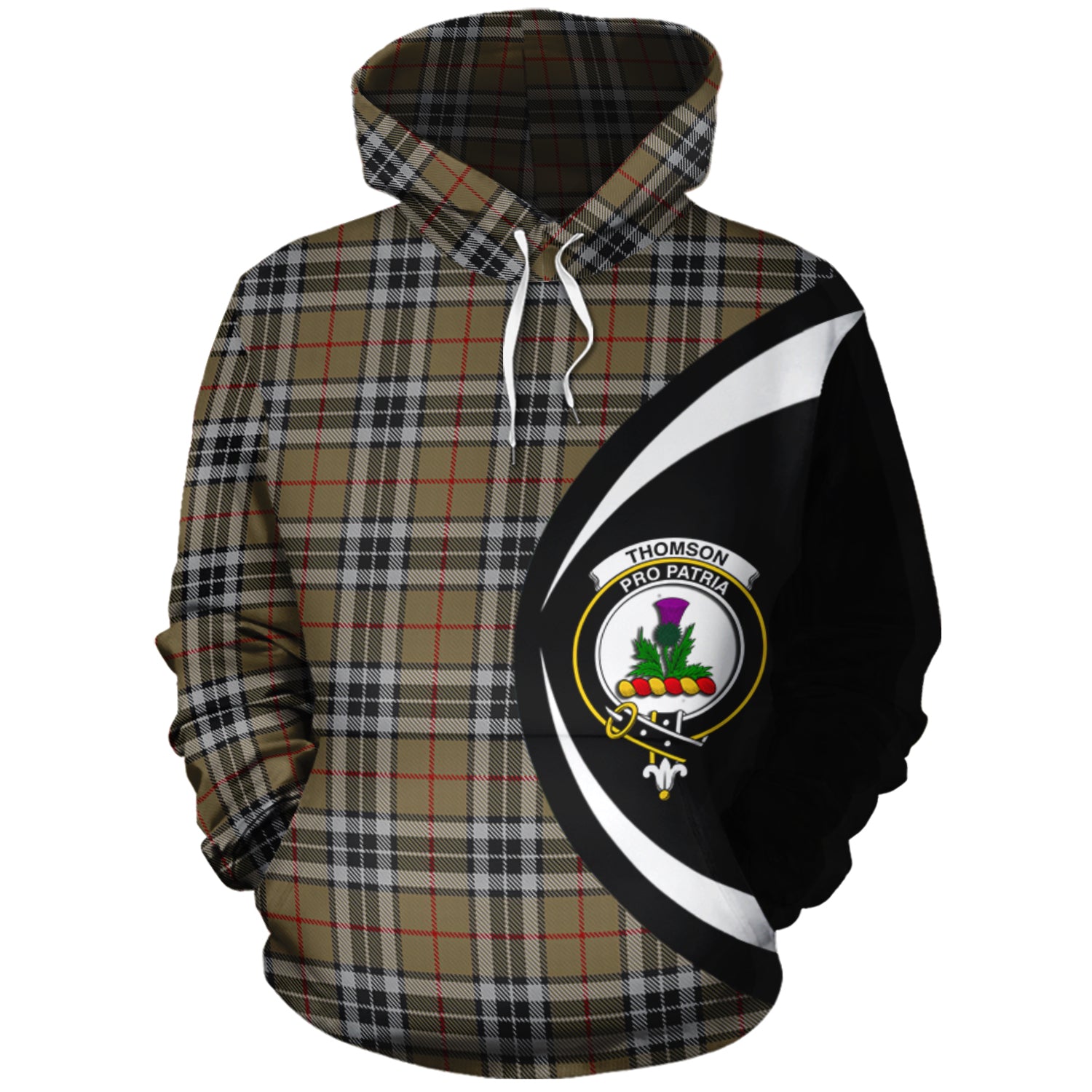 scottish-thomson-camel-clan-crest-circle-style-tartan-hoodie