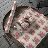 Three Hamsters Retro Graphic Wrapping Paper Roll Small Pet Lover Gift Idea