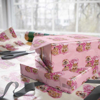 Three Hamsters Retro Graphic Wrapping Paper Roll Small Pet Lover Gift Idea