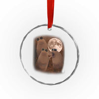 Three Marcus The Worm Moon Crystal Glass Ornament Funny Weird Cursed Meme TS11
