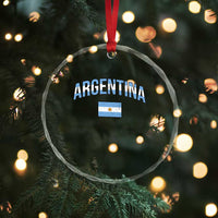Throwback Argentina Pride Crystal Glass Ornament Vintage Flag Heritage Gift