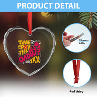 Time To Pay The Daddy Tax Heart Crystal Glass Ornament Dungeon Gamer Dad Father’s Day