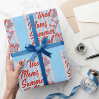Tired Moms Summer Club Wrapping Paper Roll Funny Mom Life Beach Vacation