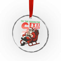 Tis The Season For Sixx Seven Meme Crystal Glass Ornament Funny Trendy Christmas Party Gift - Wonder Print Shop