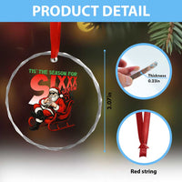 Tis The Season For Sixx Seven Meme Crystal Glass Ornament Funny Trendy Christmas Party Gift TS12