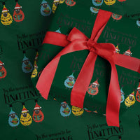 Tis The Season To Be Knitting Wrapping Paper Roll Xmas Gift - Wonder Print Shop