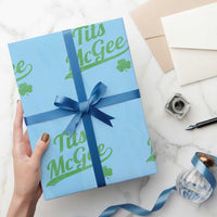 Tits McGee Wrapping Paper Roll Funny Womens St Patricks Day Vintage Shamrocks