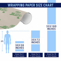 Tits McGee Wrapping Paper Roll Funny Womens St Patricks Day Vintage Shamrocks