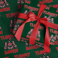 Tlingit Raven Totem Wrapping Paper Roll Alaska Native Tribal Art Design - Wonder Print Shop